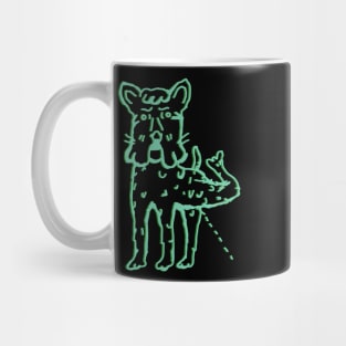 Dog pissing Mug